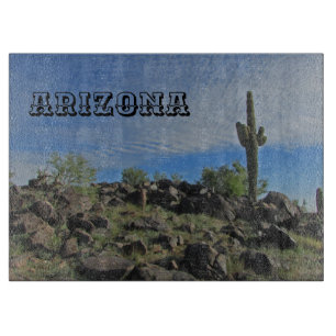 Arizona Wüstenlandschaft Foto Saguaro Cactus Schneidebrett