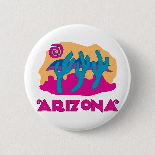 Arizona Wüstenrosa Button (Vorderseite)