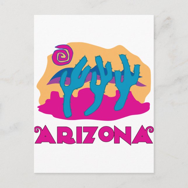 Arizona Wüstenrosa Postkarte (Vorderseite)