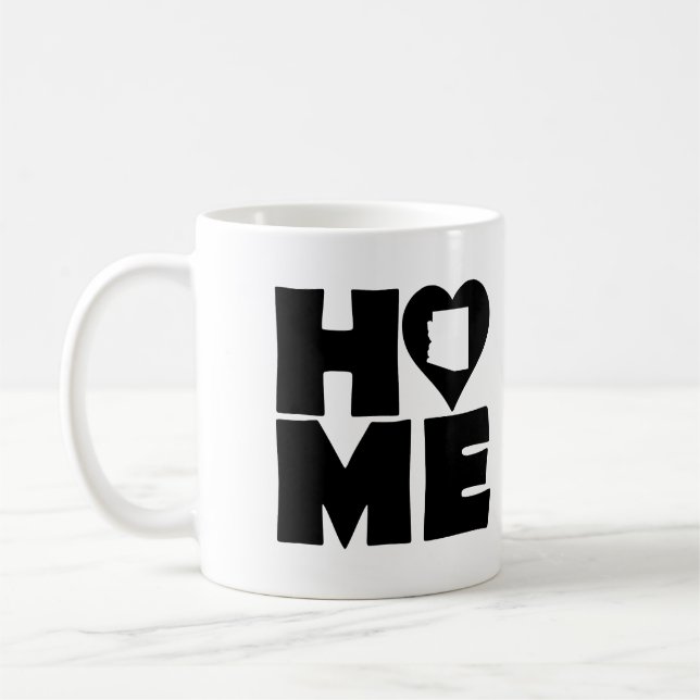 Arizona Zuhause Heart Staat Tasse oder Travel Mug (Links)
