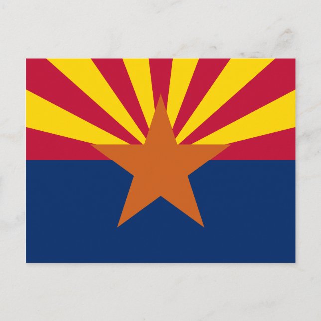 Arizonas Flagge Postkarte (Vorderseite)