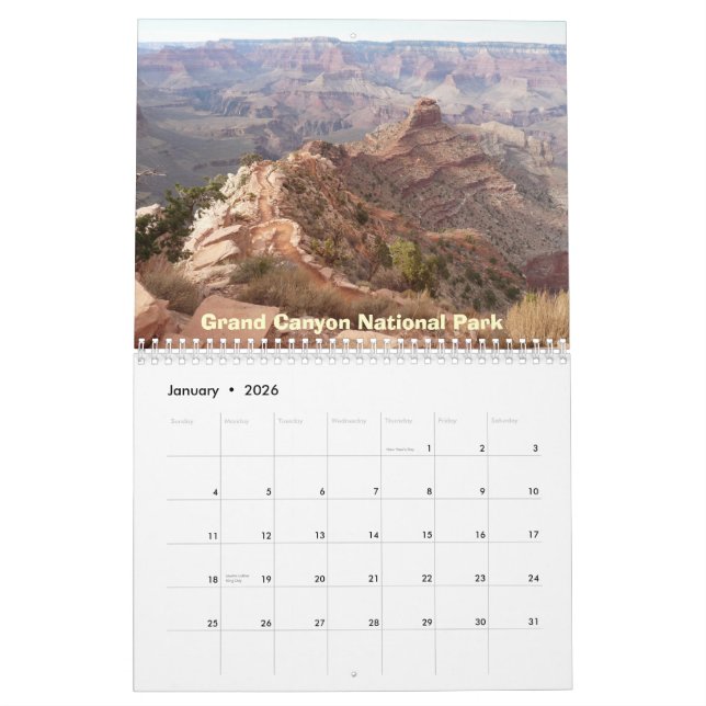 Arizonas spezielle Plätze Kalender (Jan 2026)