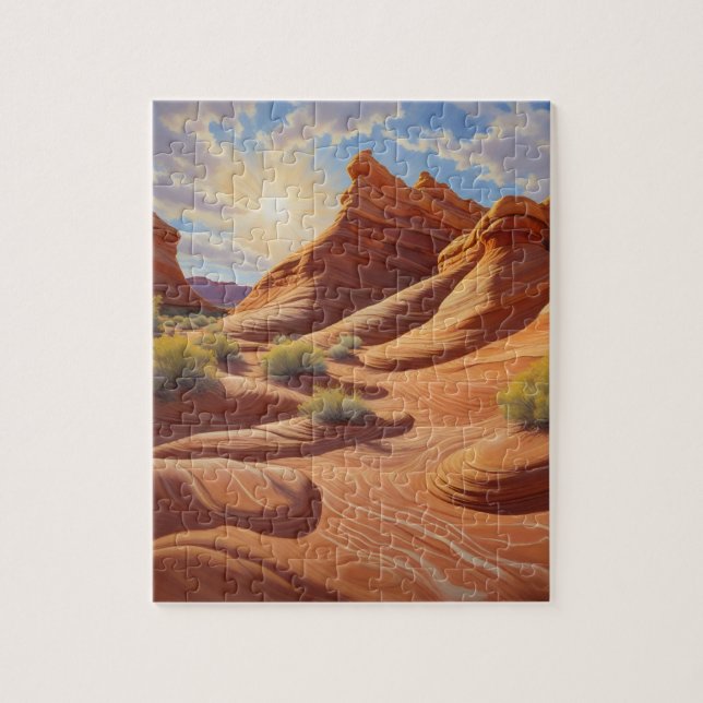 Arizonas Welle in Coyote Buttes Puzzle (Vertikal)