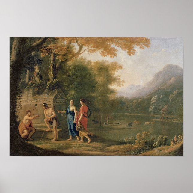 Arkadische Hirten Poster (Vorne)