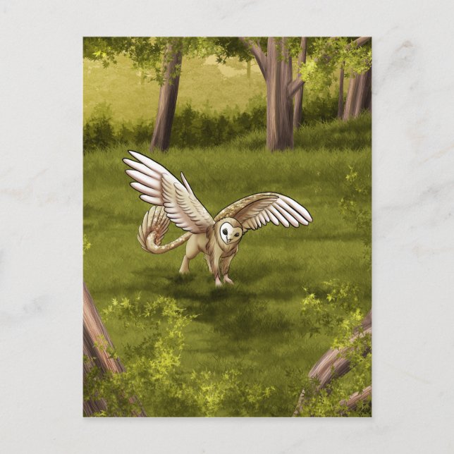Arkaen - Barn Owl Griffin Postkarte (Vorderseite)