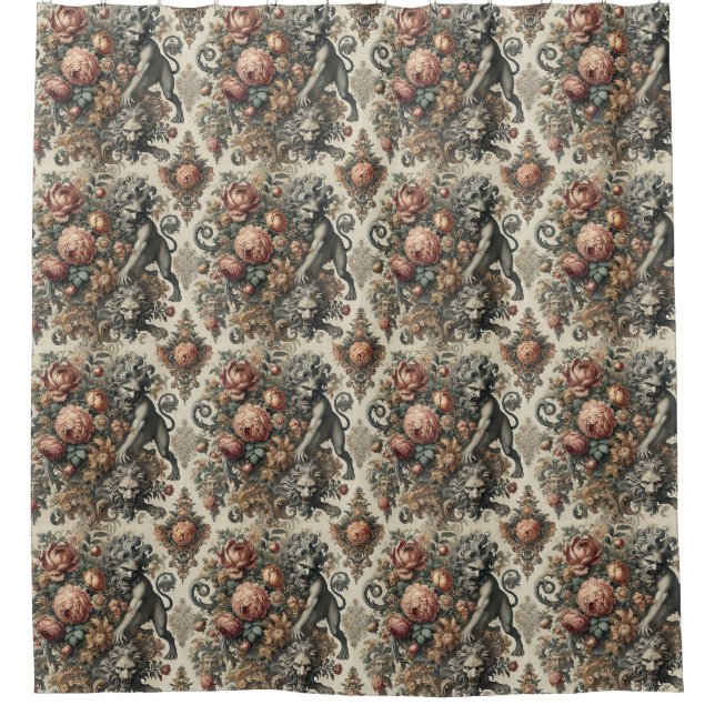 Arkane Apex - Mythisch-gotisches Barock Duschvorhang (Vorderseite)