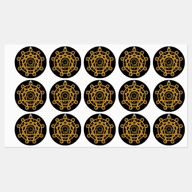 Arkane Enneagram Etiketten (Blatt)