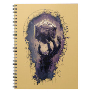 Arkane Runenmagie Skelett-Hand-Notizbuch Notizblock
