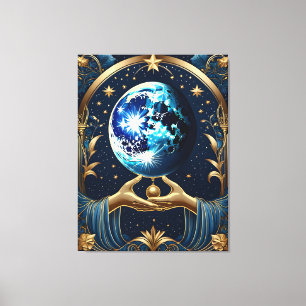 arkanisches Tarot mit Mond Leinwanddruck