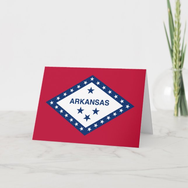 Arkansan Flag, Flag of Arkansas Karte (Vorderseite)