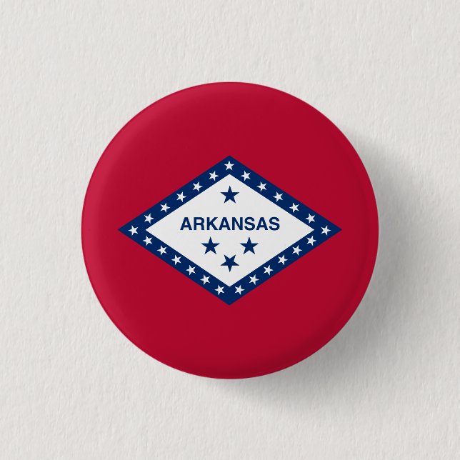 Arkansan-Flagge, Flagge von Arkansas Button (Vorderseite)