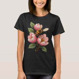 Arkansan State Honey Bee And Apple Blossom Vector T-Shirt