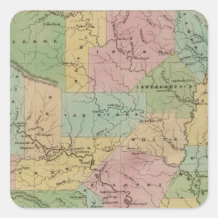 Arkansas 4 quadratischer aufkleber