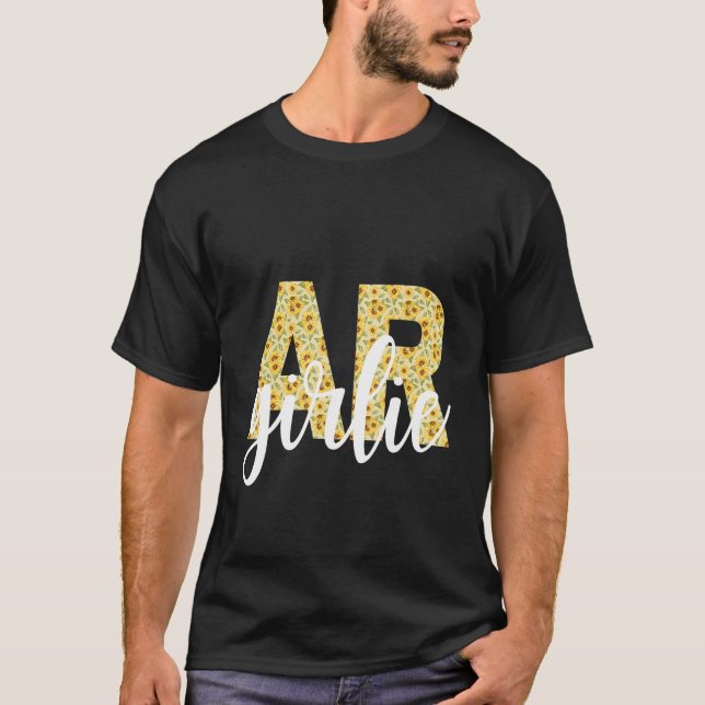 Arkansas AR Girl Staatsstolz Einfach Niedlich Sonn T-Shirt (Vorderseite)