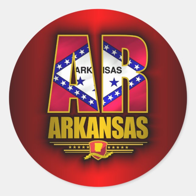 Arkansas (AR) Runder Aufkleber (Vorderseite)