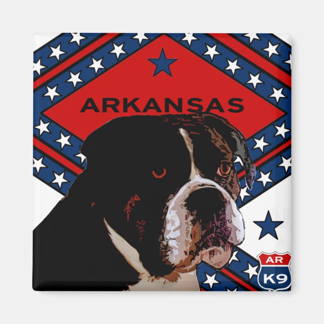 Arkansas Boxer Magnet (Vorne)