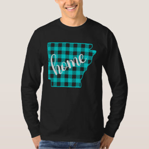 Arkansas Buffalo Kariert Zuhause Staat Land Aquama T-Shirt