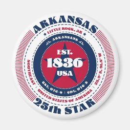 Arkansas Circle Typografie Souvenir Magnet