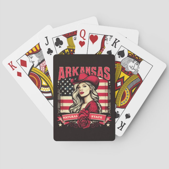 Arkansas Cowgirl Spielkarten (Rückseite)