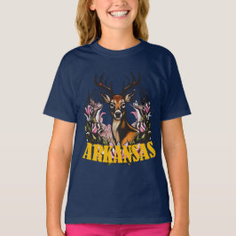 Arkansas Deer With Apple Blossom Bough T-Shirt