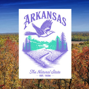 Arkansas der natürliche Staat Est. 1836 Reisen Postkarte