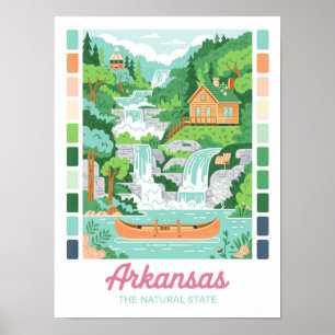 Arkansas, die natürliche Staat Sommerreise Poster