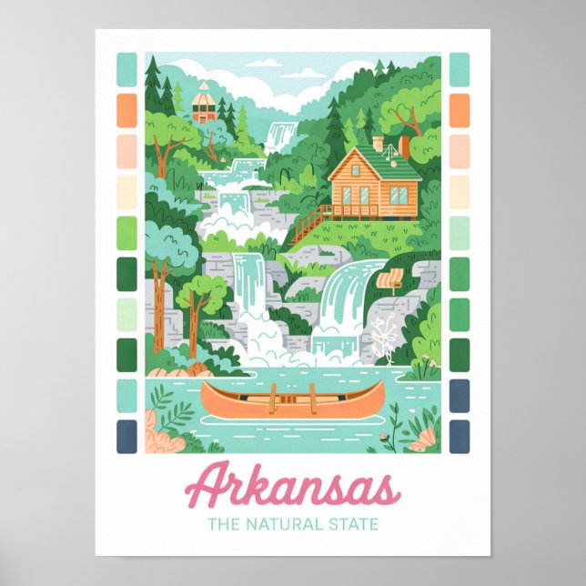 Arkansas, die natürliche Staat Sommerreise Poster (Vorne)