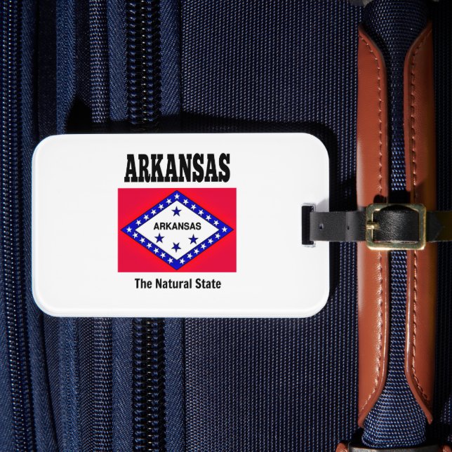 Arkansas Fahne, Der natürliche Staat Gepäckanhänger (Vorderseite Insitu 4)