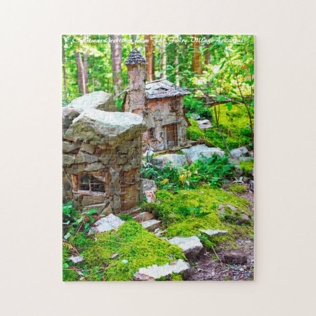Arkansas Fairy Village. Weihnachtsgrüße Puzzle (Vertikal)