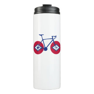 Arkansas Flag Cycling Thermosbecher