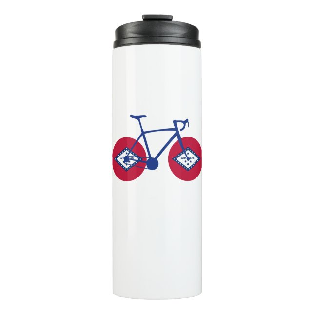 Arkansas Flag Cycling Thermosbecher (Vorderseite)