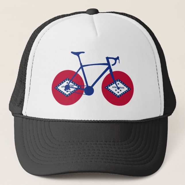 Arkansas Flag Cycling Truckerkappe (Vorderseite)