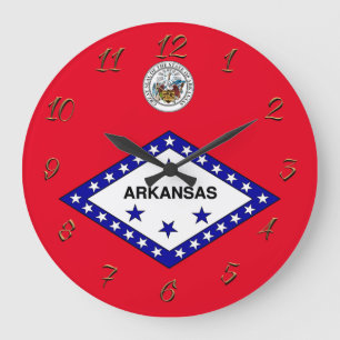 Arkansas flag große wanduhr