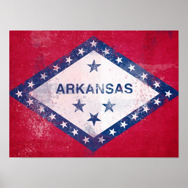 Arkansas-Flag Poster (Vorne)