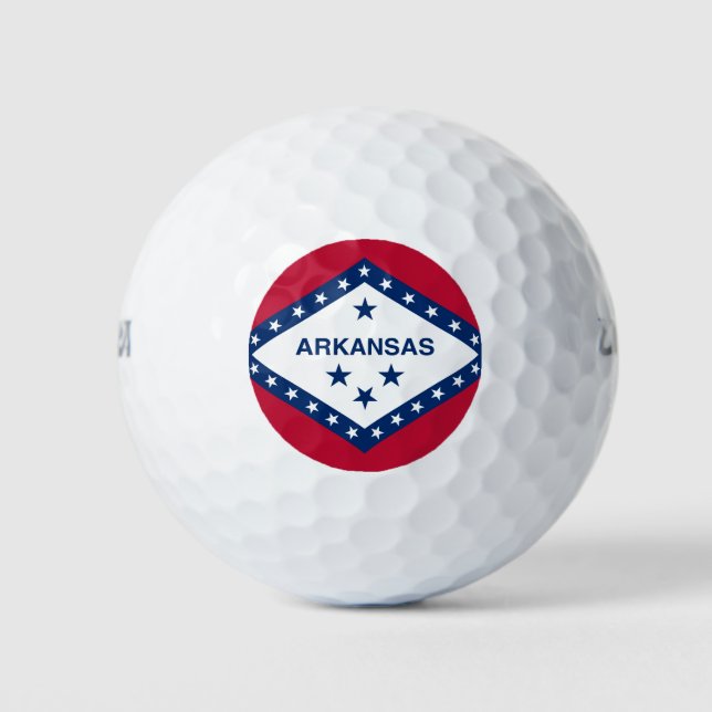 Arkansas-Flagge, amerikanische Staatsflagge Golfball (Vorderseite)