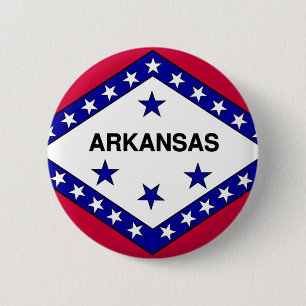 Arkansas-Flagge Button