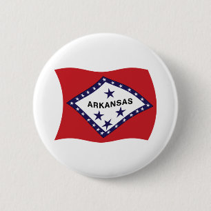Arkansas-Flagge Button