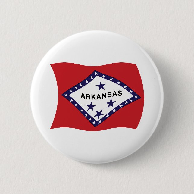 Arkansas-Flagge-Button Button (Vorderseite)