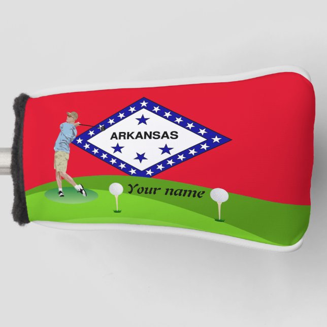 Arkansas Flagge Golf Headcover (Vorderseite)