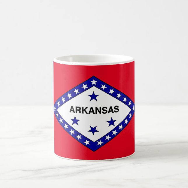 Arkansas-Flagge Kaffeetasse (Mittel)