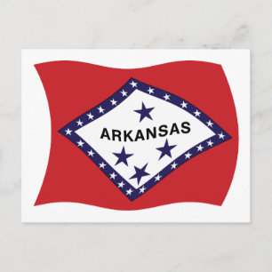 Arkansas-Flagge-Postkarte Postkarte