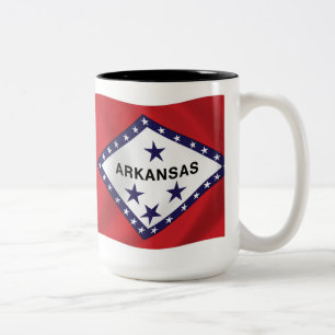 Arkansas-Flaggen-Tasse Zweifarbige Tasse