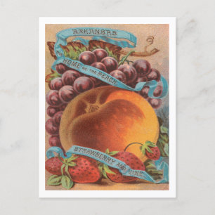 Arkansas-Frucht-Werbung aus der Vergangenheit Postkarte