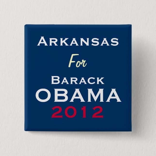 ARKANSAS für Kampagnen-Knopf OBAMA 2012 Button (Vorderseite)