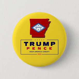 Arkansas für Trump Pence 2020 Button