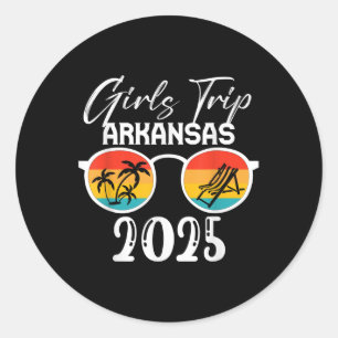 Arkansas Girls Trip 2025 Niedlich Beach Summer Vac Runder Aufkleber