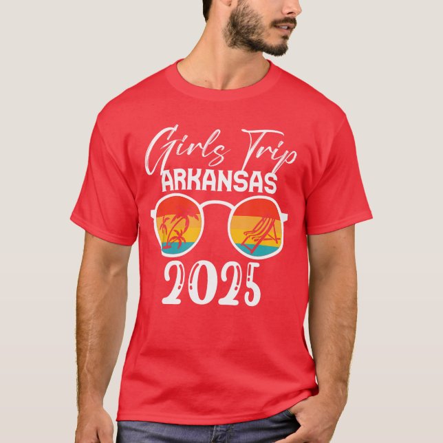 Arkansas Girls Trip 2025 Niedlich Beach Summer Vac T-Shirt (Vorderseite)