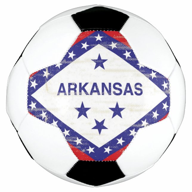 Arkansas grunge Flag Fußball (Vorderseite)