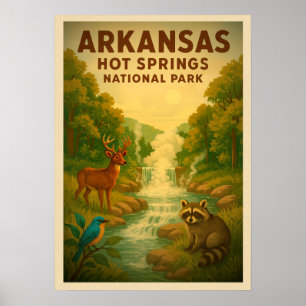 Arkansas Heiße Quellen Nationalpark V01 Poster