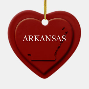 Arkansas Herzkarte Weihnachtsschmuck